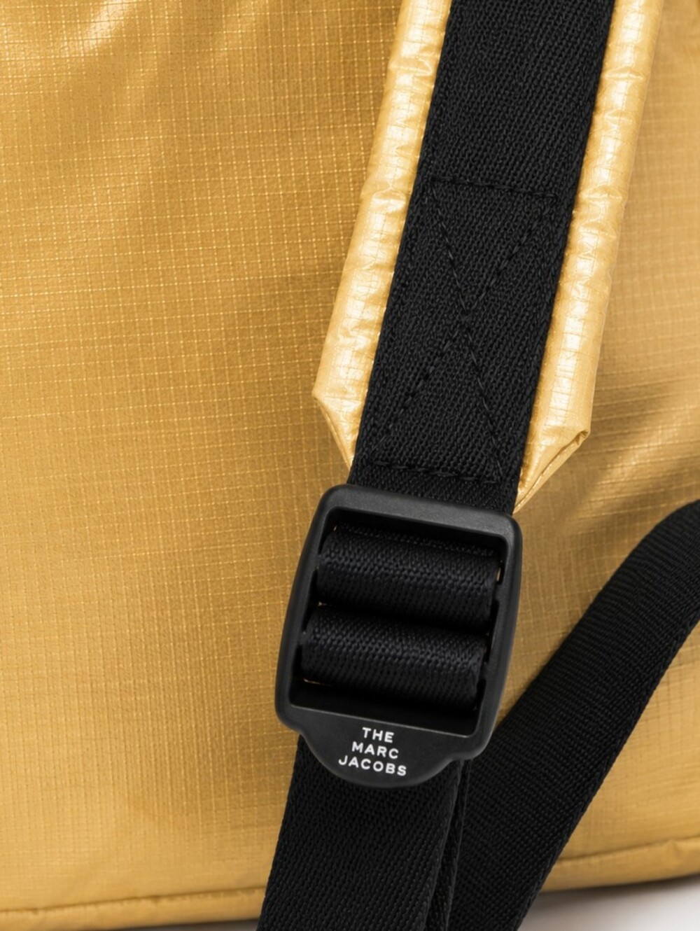 MARC JACOBS Metallic Gold Ripstop BACKPACK Black Trim - Picture 11 of 13